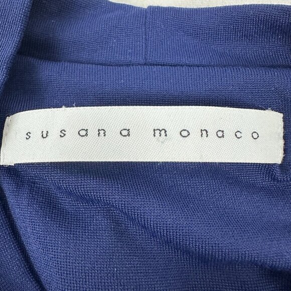 Susana Monaco Womens Navy Halter Top Size S - Nylon & Spandex Blend - Picture 3 of 4